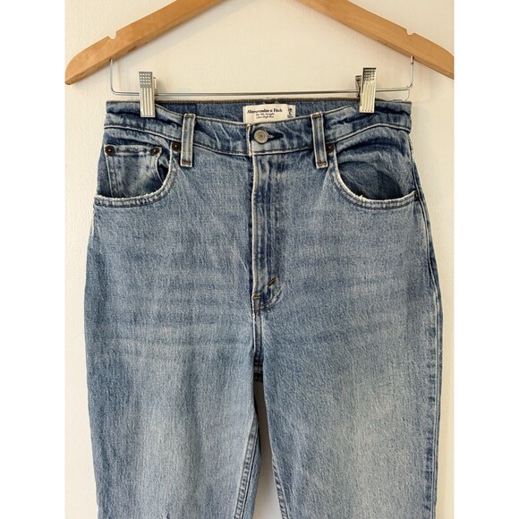 Abercrombie Fitch Womens 29 L Jeans The 90s Straight Ultra High Rise Medium Wash - Picture 2 of 7